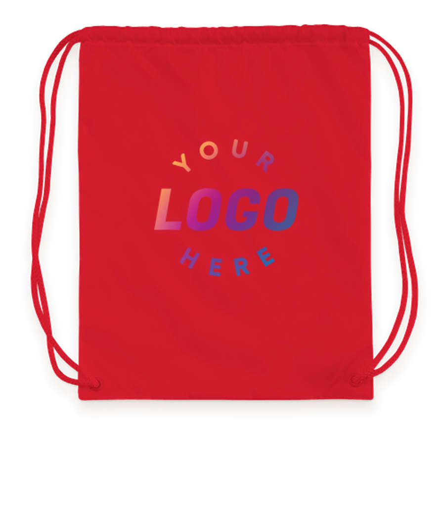 Multicolor Drawstring Bag in Red