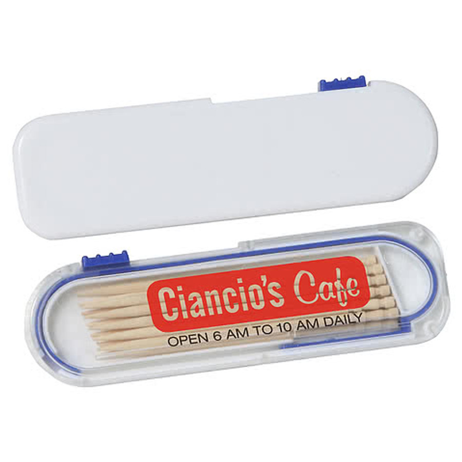 U Pick Toothpick Holder in Clear/Blue