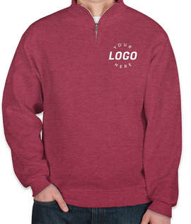 Jerzees Nublend Quarter Zip Sweatshirt - Color: Vintage Heather Red