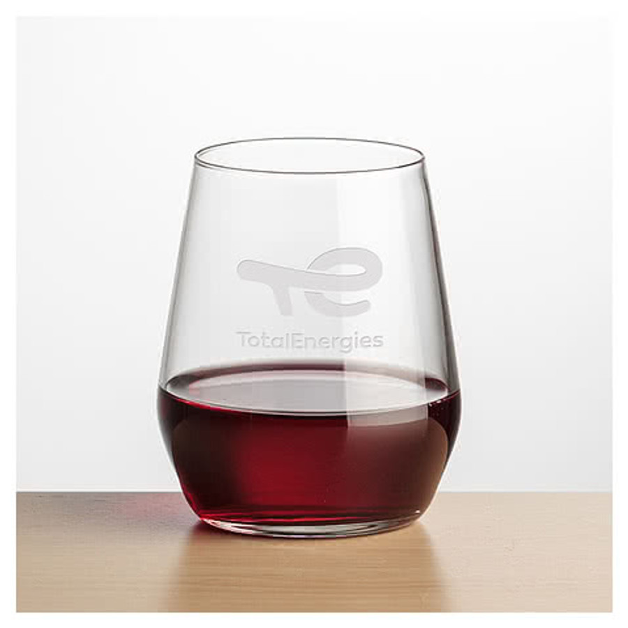 Laser Etched 12.5 oz. Germain Stemless Wine Glass in Clear