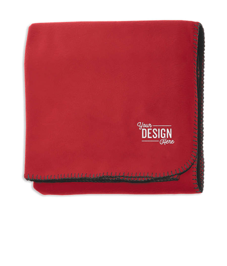 Brushed Fleece Stadium Blanket in Red