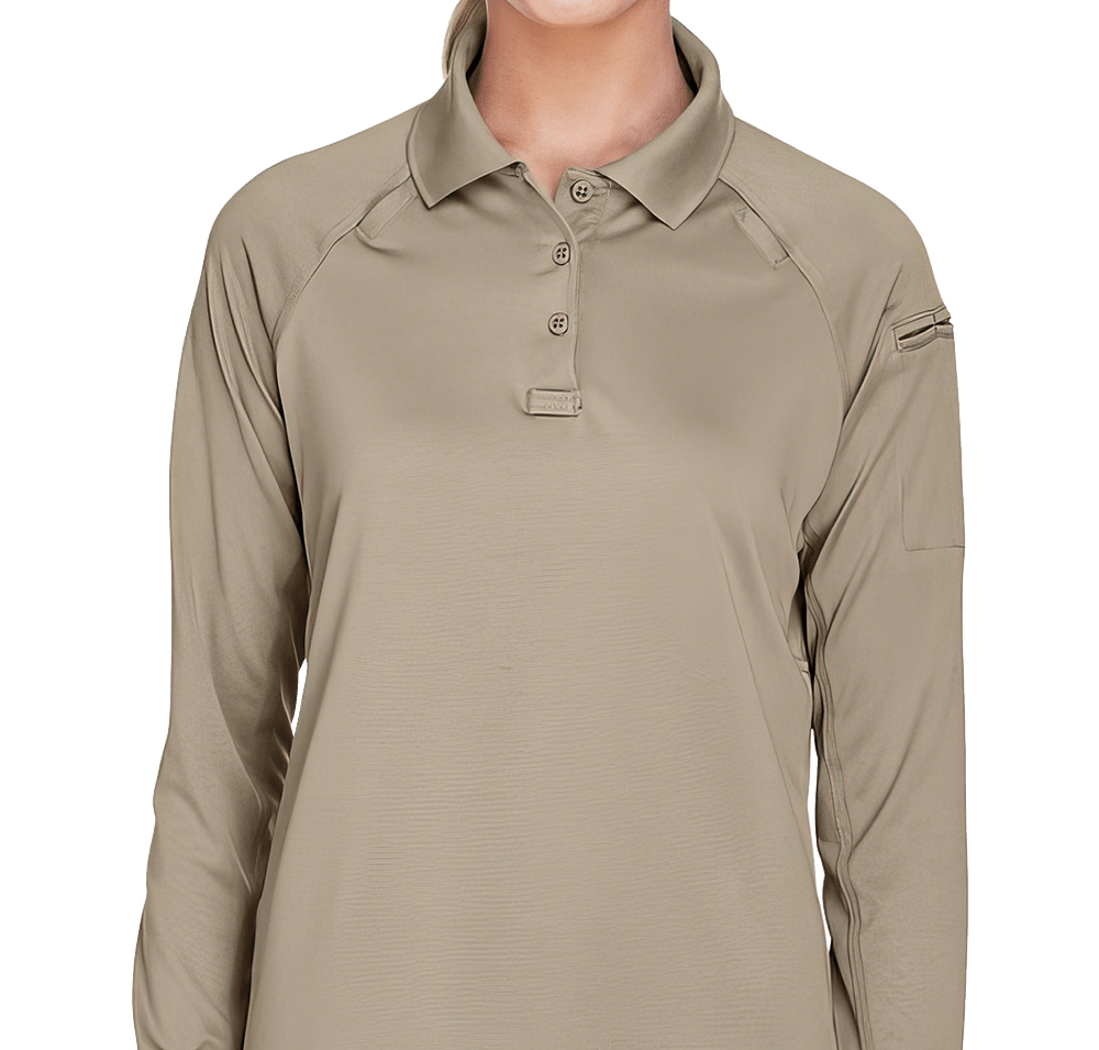 Harriton Women's Advantage Tactical Long Sleeve Performance Polo - Printed-default
