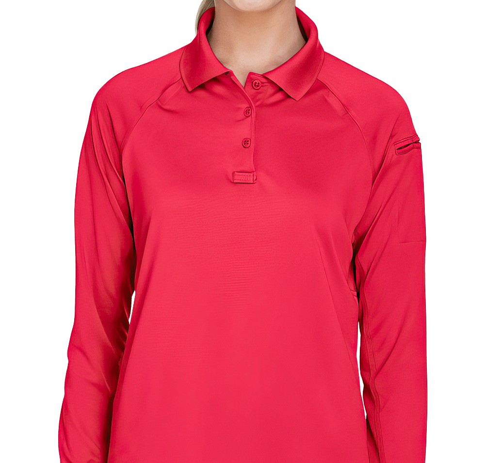 Harriton Women's Advantage Tactical Long Sleeve Performance Polo - Printed-default