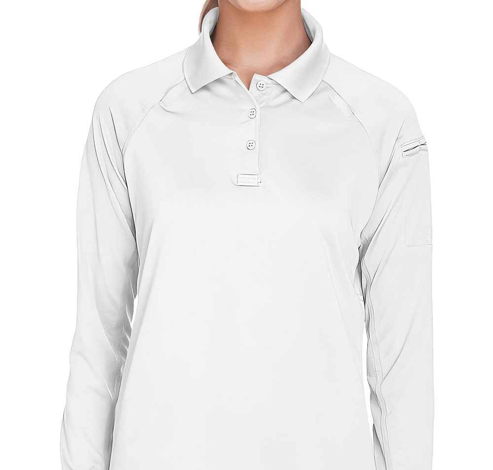 Harriton Women's Advantage Tactical Long Sleeve Performance Polo - Printed-default
