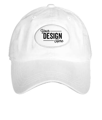Ahead Oval Patch Baseball Hat - True White