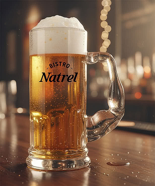 Laser Etched 16 oz. Muscle Man Glass Beer Stein
