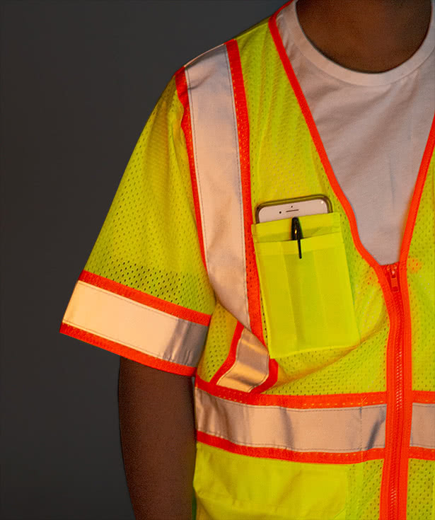 Kishigo Class 3 Pocket Mesh Safety Vest
