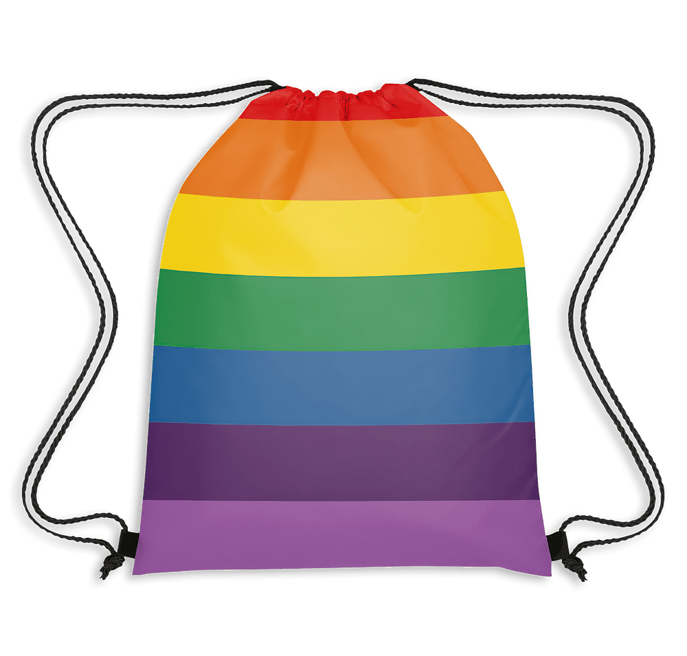 Rainbow Sports Drawstring Bag-default
