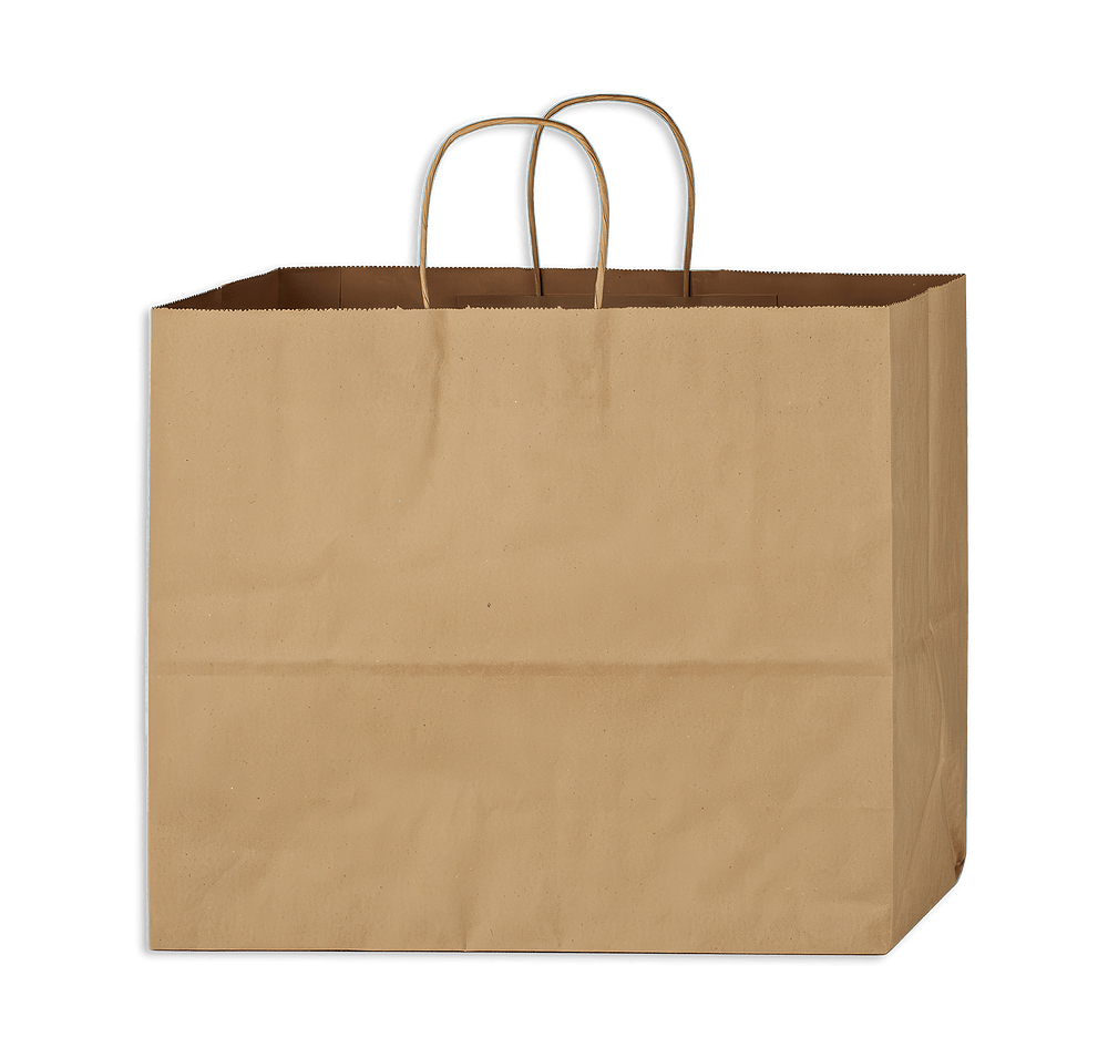 Full Color Large Brown Kraft Paper Shopper Bag-default
