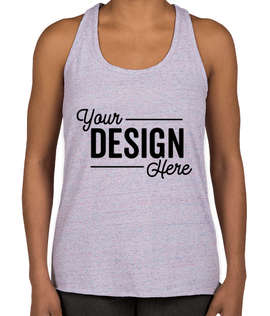 District Women's Cosmic Twist Back Tank - Color: White / Pink Cosmic