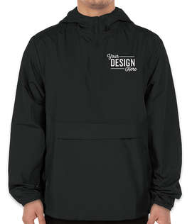 Holloway Packable Hooded Half Zip Pullover - Color: Black