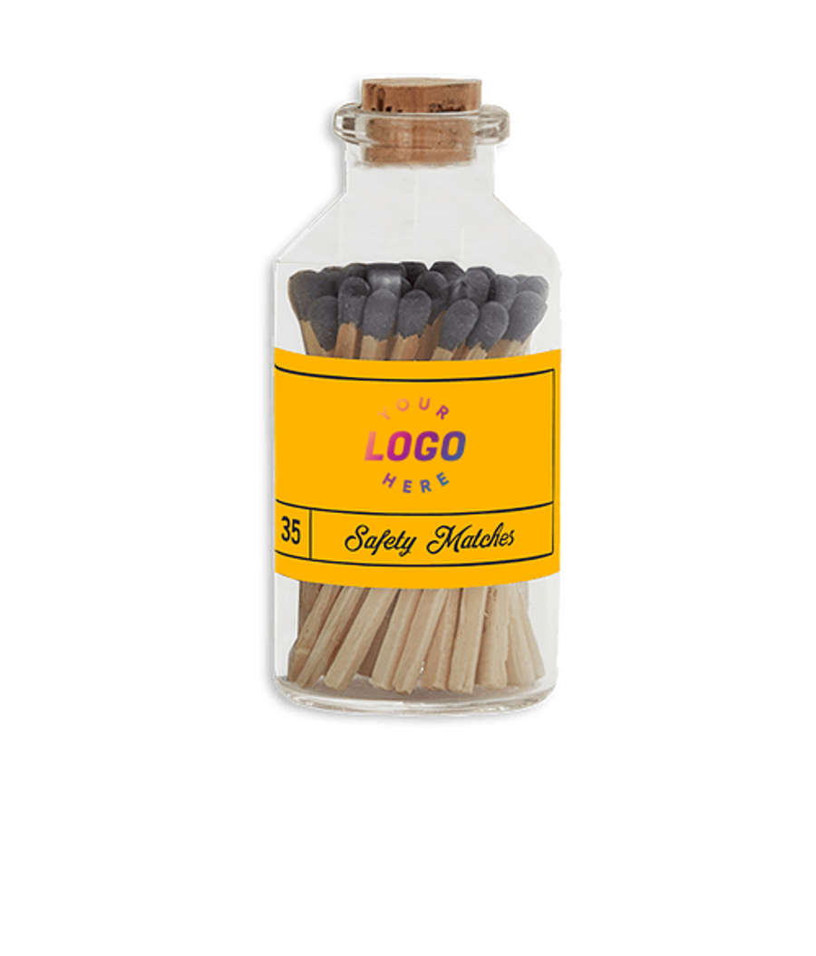 Full Color Firefly Safety Matches in Athletic Gold