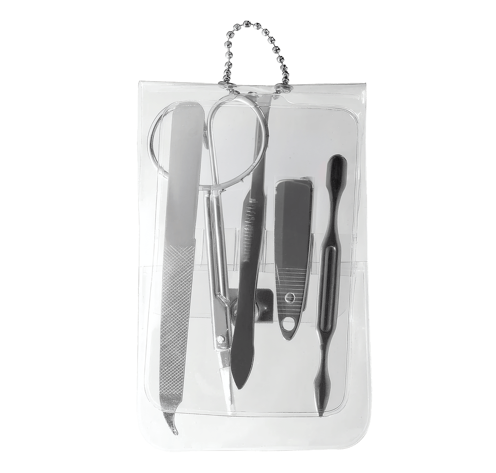 Clear 5 Piece Manicure Set with Pouch-default