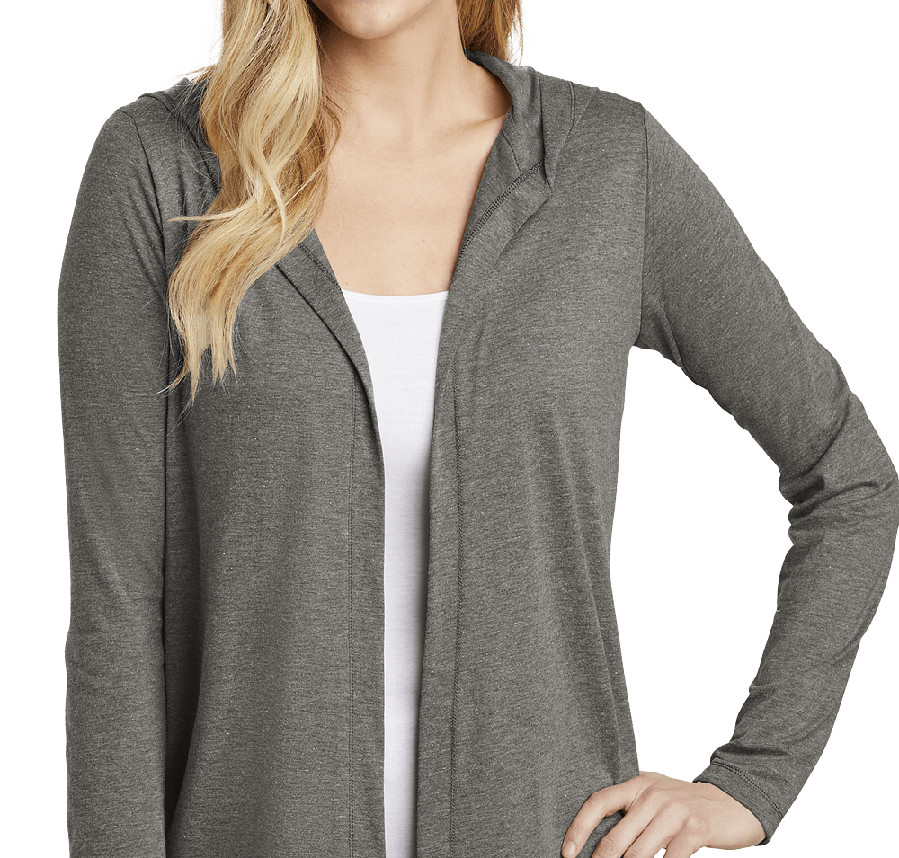 District Women's Perfect Tri-Blend Hooded Cardigan-default