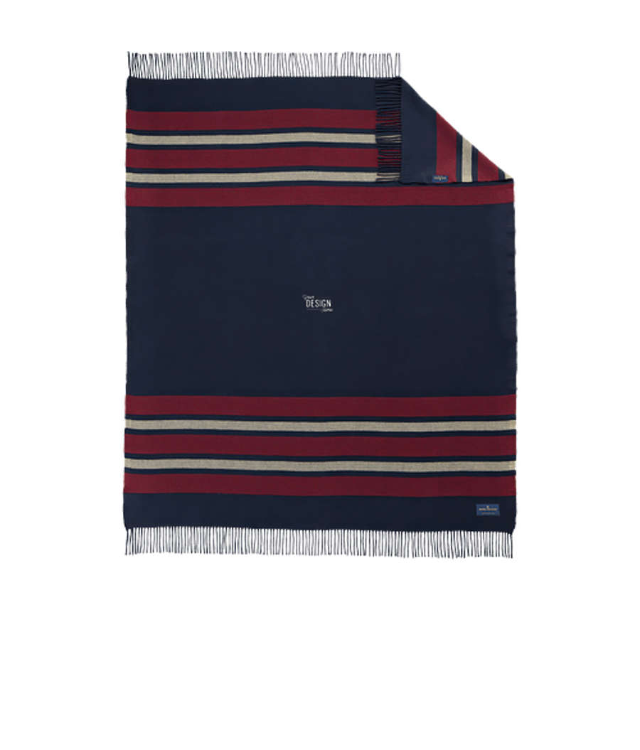 Brooks Brothers Heritage Blanket in Navy Blazer/Ruby Wine/Camel