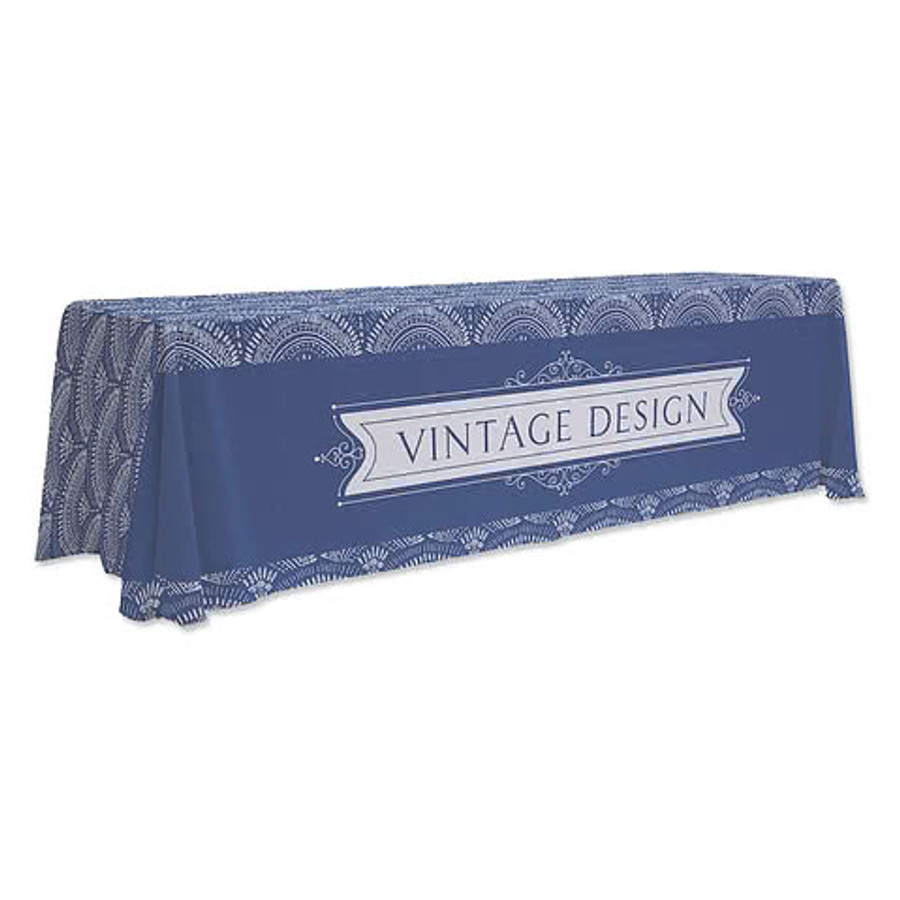Full Color 8' Eco-Wise 4-Sided Throw Tablecloth in Kelly Green