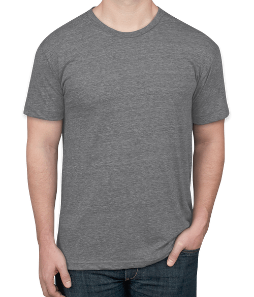 Sample - American Apparel Tri-Blend Crewneck Track T-Shirt - Athletic Grey - Size S