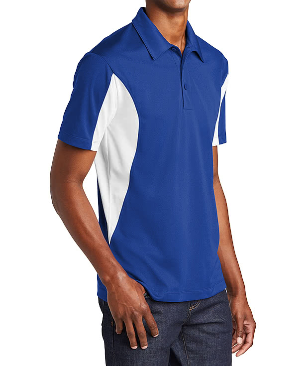 Sport-Tek Sport-Wick Colorblock Micro Pique Performance Polo