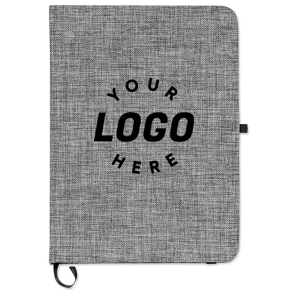 Heathered Canvas Cover Bound Notebook