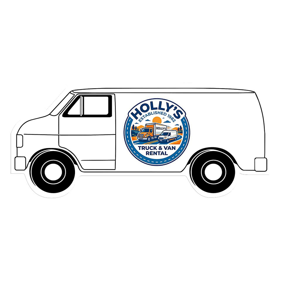 Full Color Re-Stick-It 1.5 in. x 3.5 in. Van Shaped Reusable Decal