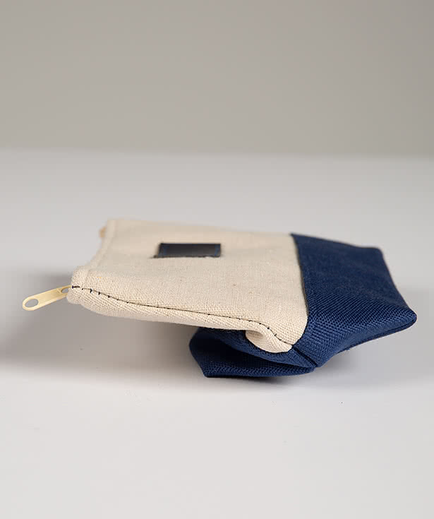 Zippered Pouch with Color Accent
