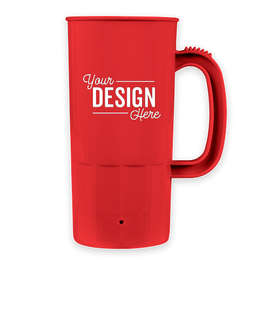 22 oz. Plastic Beverage Mug - Color: Red