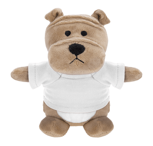 Full Color Bean Bag Buddies 6" Bulldog Plush Animal in White