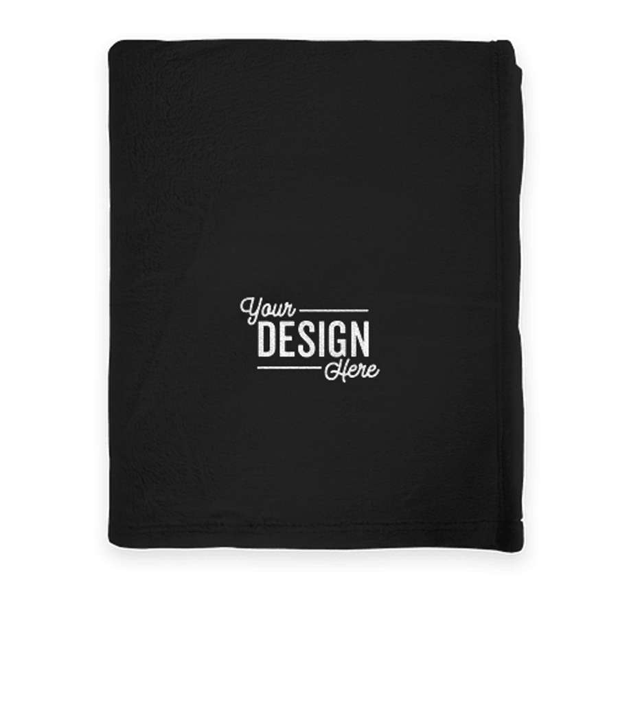 Port Authority Ultra Plush Oversized Blanket in Deep Black