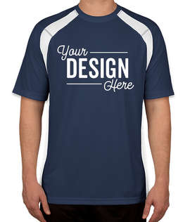 Sport-Tek Colorblock Performance Shirt - Color: True Navy / White