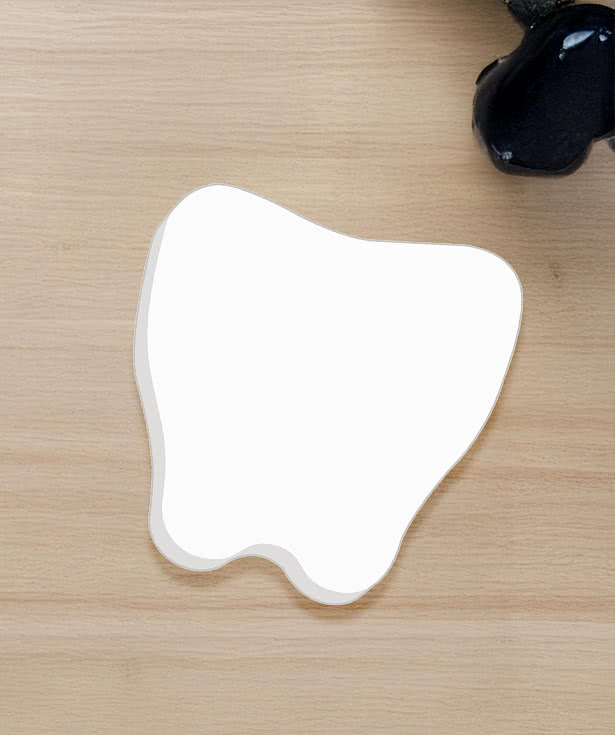 Full Color Tooth Sticky Note - 3" x 3" -  25 sheets/pad (Case of 500)