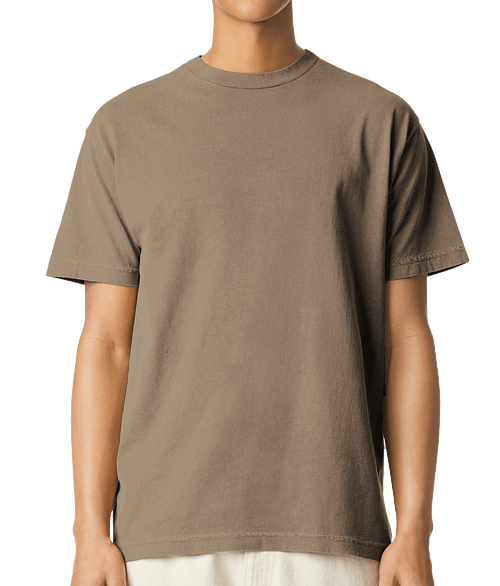 American Apparel Garment Dyed Cotton T-shirt in Faded Brown