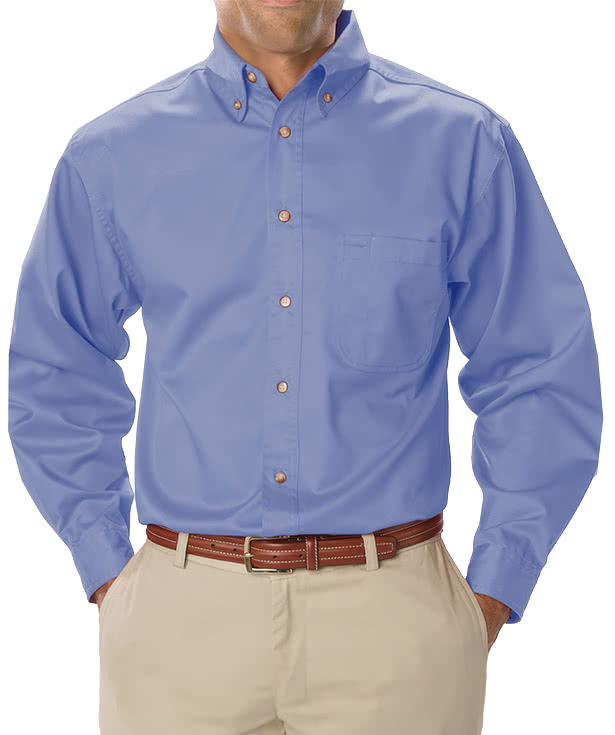 Blue Generation Tall Scotchgard Treated Twill Long Sleeve Dress Shirt