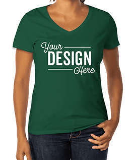 Hanes Women's Perfect-T V-Neck T-shirt - Color: Deep Forest