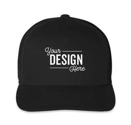 Pacific Headwear Five-Panel Snapback Trucker Hat - Color: Black / Black