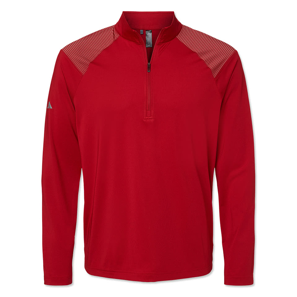 Adidas Ultimate365 Lightweight Shoulder Stripe Quarter Zip Performance Shirt