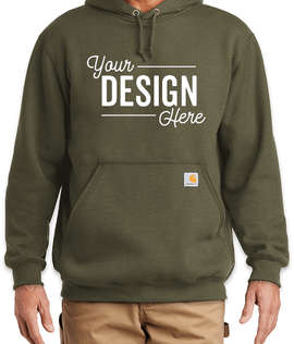 Carhartt Tall Midweight Hooded Sweatshirt - Screen Printed - Color: Moss