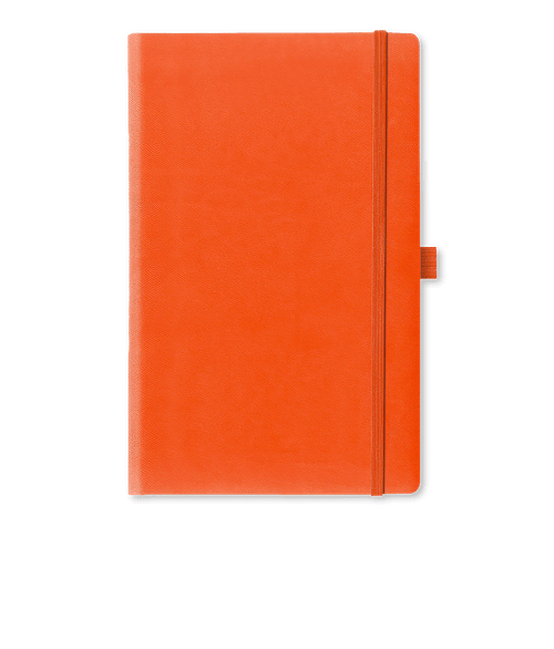 Castelli Debossed Tucson Medio Graph Hard Cover Notebook in Orange