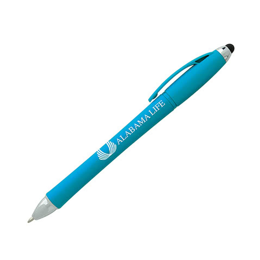 Neon Stylus Highlighter-Pen (black ink) in Neon Blue with Black Ink