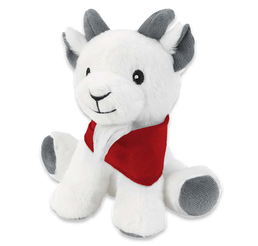 6" Little Buddy Goat Plush Animal in Red