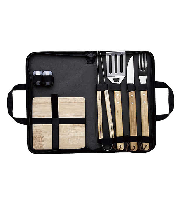 Carving Station 5-Piece BBQ Kit with Cutting Board