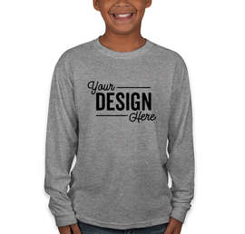 Jerzees Youth 50/50 Long Sleeve T-shirt - Color: Oxford