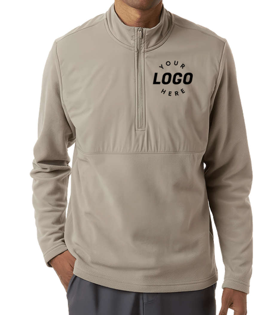 Adidas Ultimate365 Cozy Recycled Fleece Quarter-Zip Pullover in Putty Beige