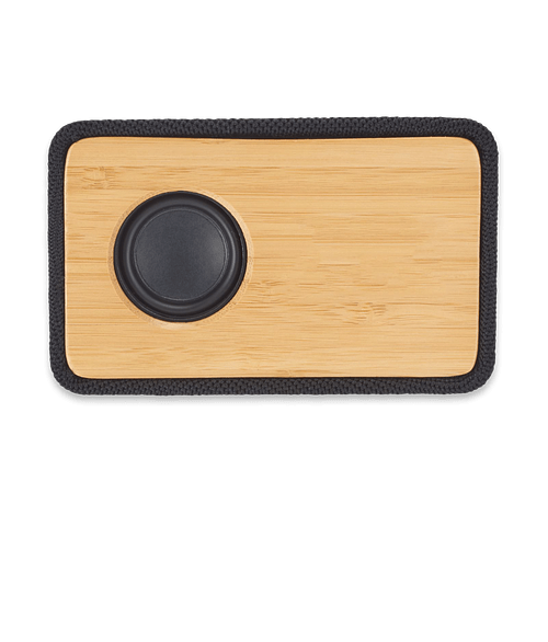 Laser Engraved Boundary Natural Bamboo Portable Bluetooth Speaker in Natural