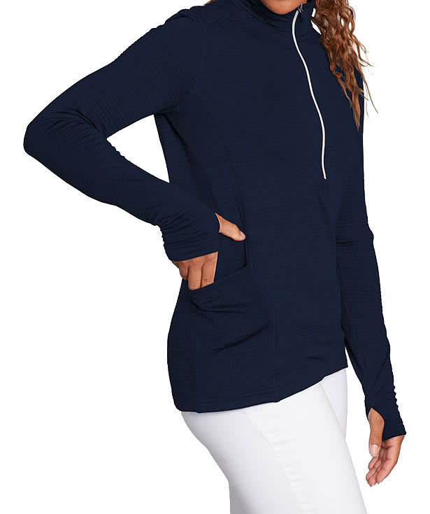 Fossa Apparel Women's Laguna Half Zip Fleece Pullover