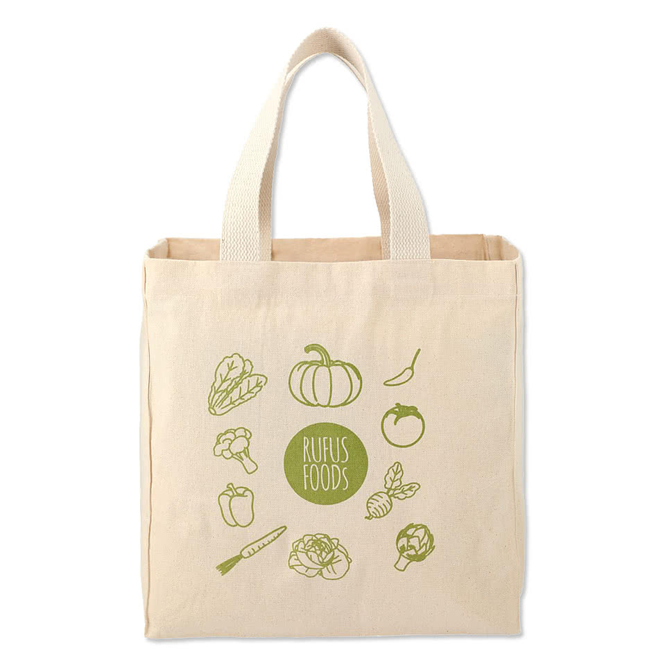 Essential Medium Cotton Canvas Grocery Tote Bag
