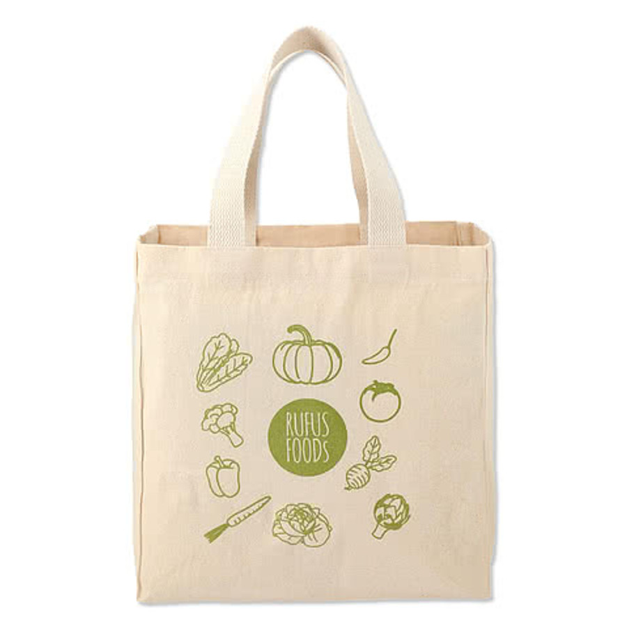 Essential Medium Cotton Canvas Grocery Tote Bag
