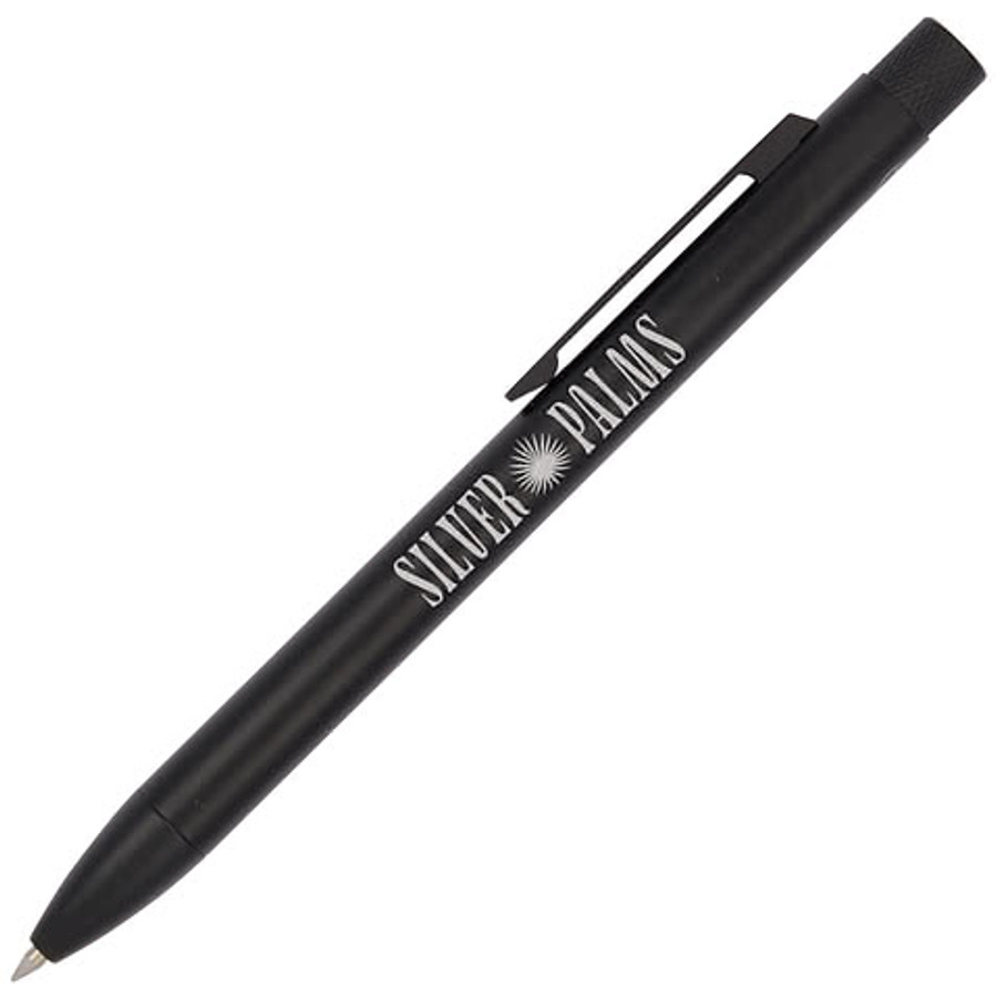 Laser Engraved Wellable Recycled Brass Gel Pen (black ink) in Beige