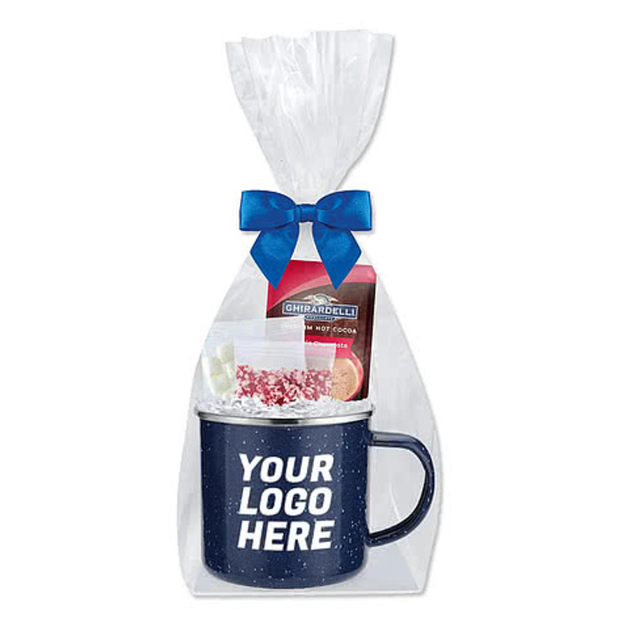 16 oz. Speckled Camper Mug with Hot Chocolate Kit in White / White
