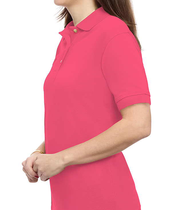 Blue Generation Women's Cotton Pique Polo - Printed