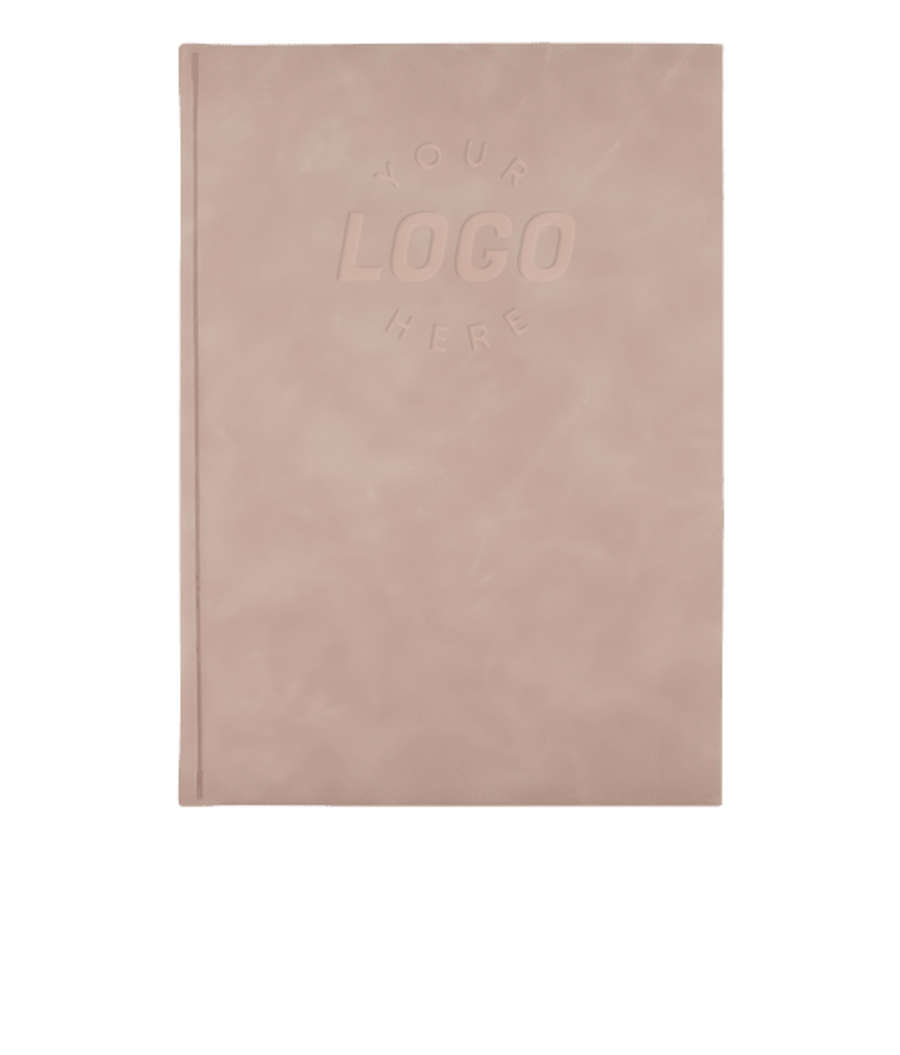 Castelli Debossed Chia Slim Grande Lined Hard Cover Notebook in Golden Rose